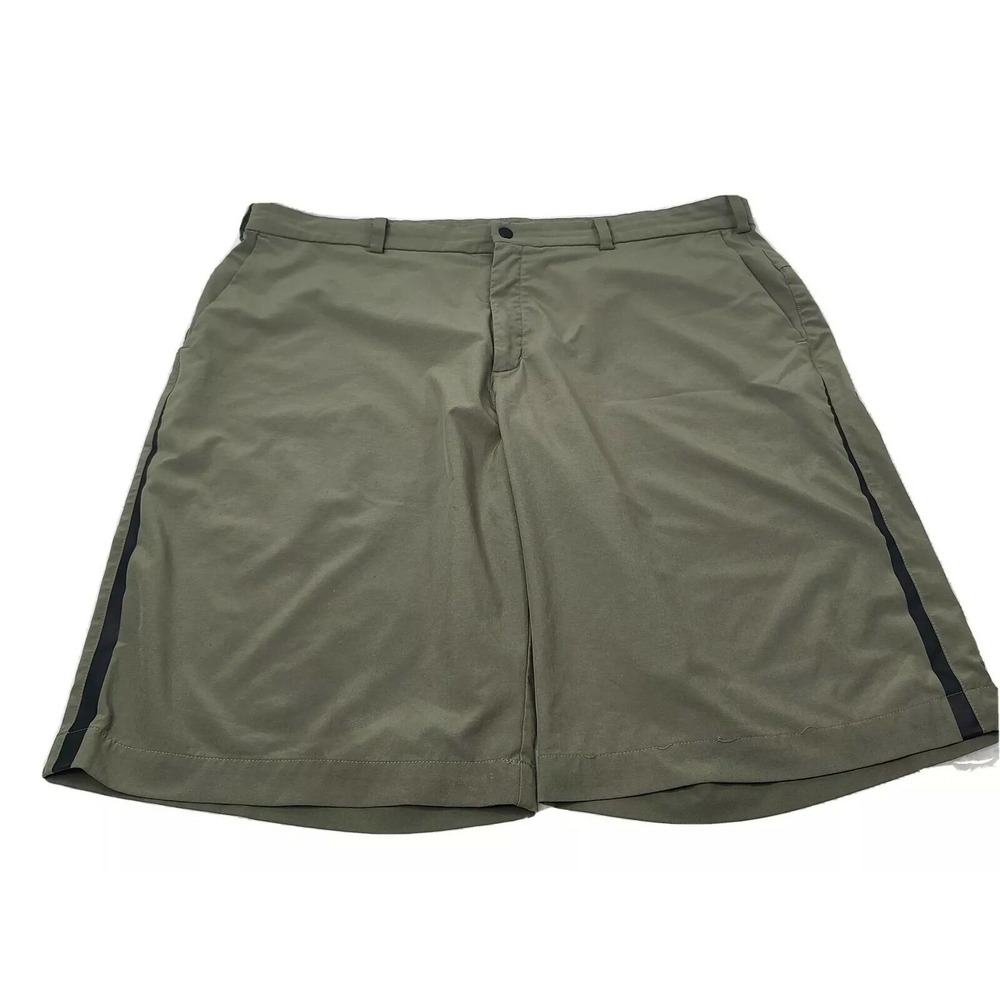 Nike Golf Standard Fit Shorts Men 40 Gray Tour Performance Stretch Dri Fit Green